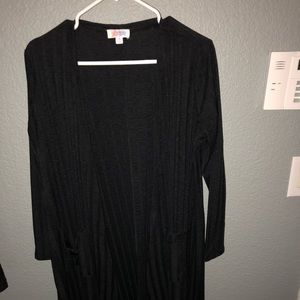 Black ribbed Sarah sweater.